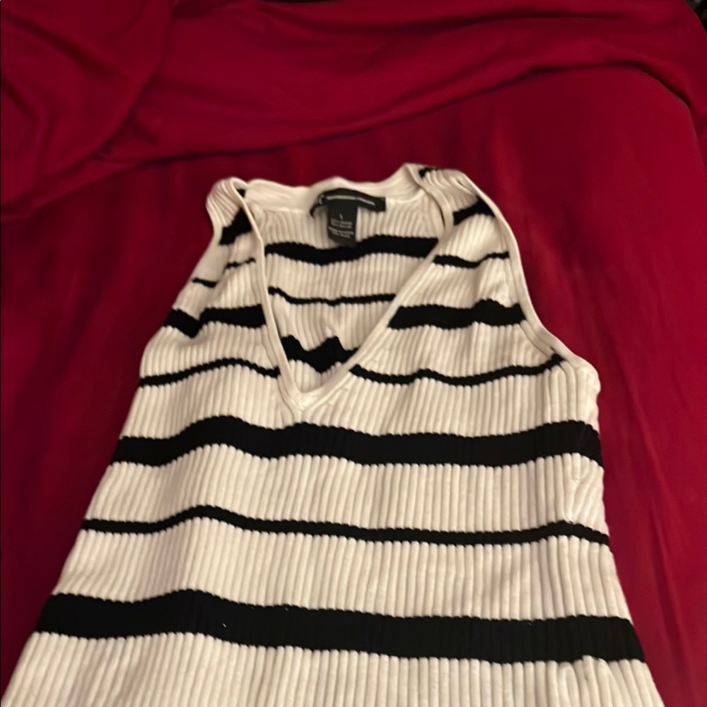 NWOT International Concepts Monochrome Sleeveless Knit Top